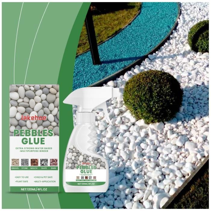 Juego de 2 aglutinantes de grava a base de resina para piedras, corteza y grava de base acuosa en bordes, patios y jardines - Adhesivo para mantillo