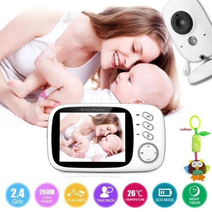 Monitor de video para bebés con pantalla LCD de 3.2