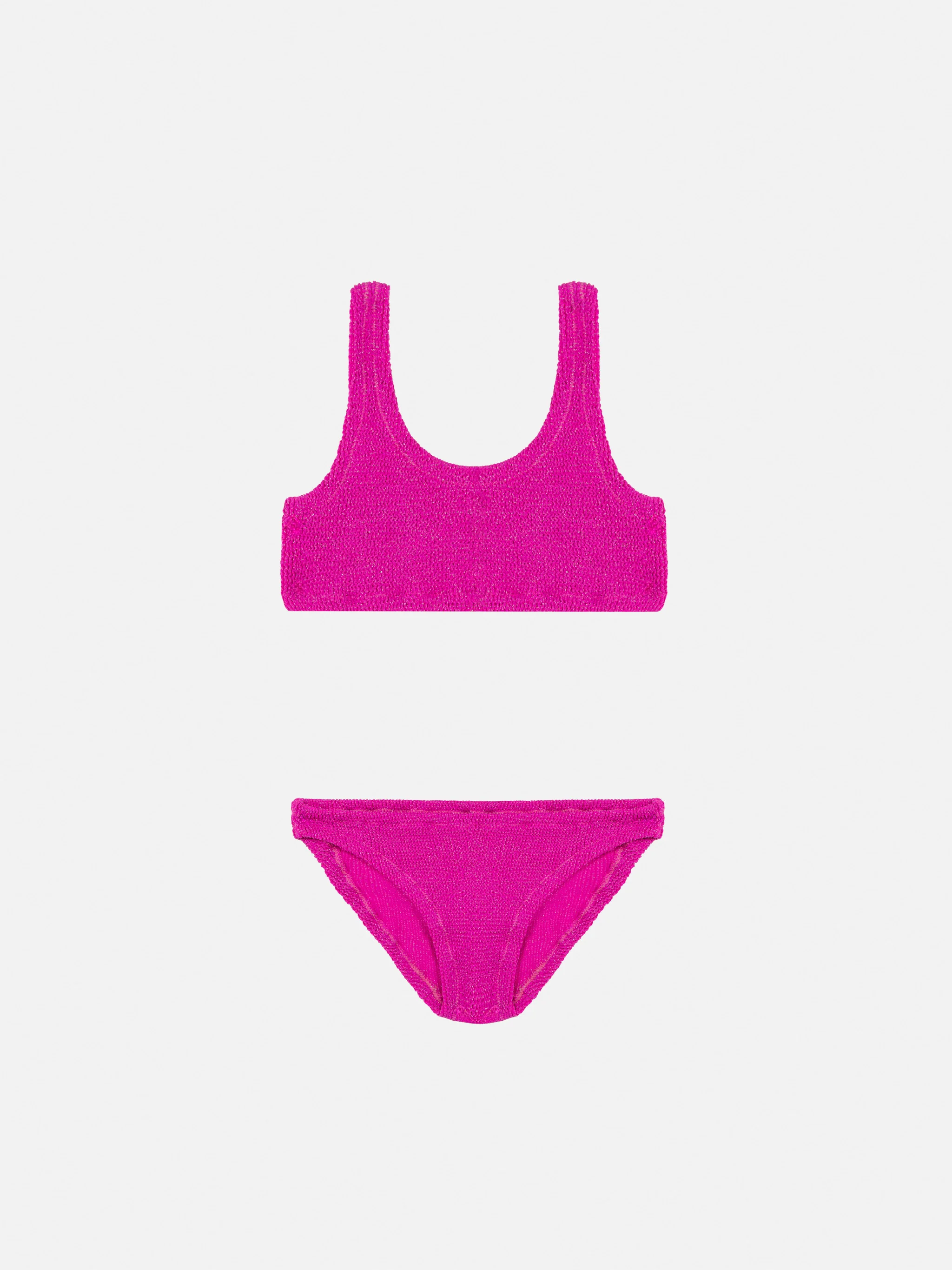 Bikini een triangolo Baker in crinkle fucsia