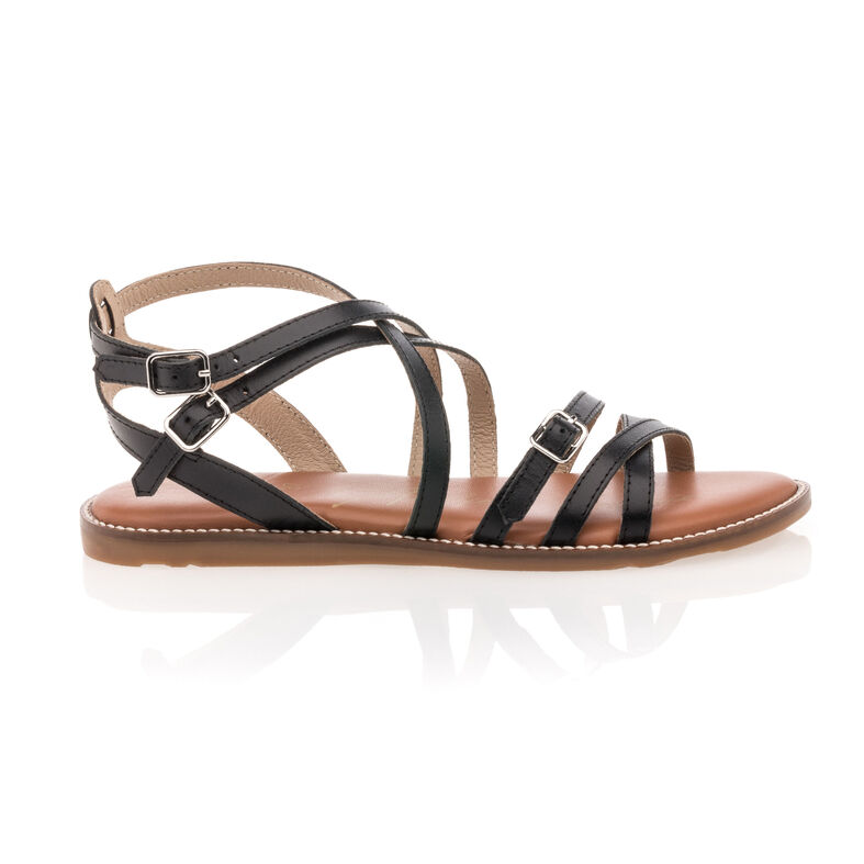 Sandalias negras para mujer / Zapatos de punta abierta