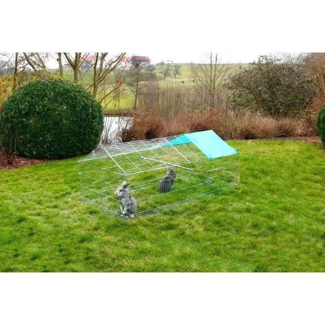 KERBL - Recinto exterior para roedores - A prueba de fugas - 180 x 90 x 75 cm - Gris - Seguro