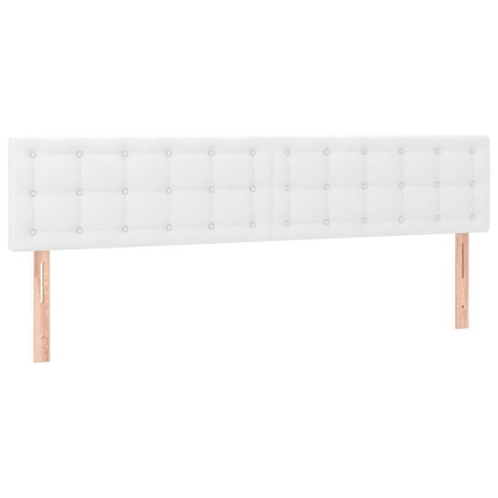 vidaXL LED Headboard Bedroom Furniture Double Bed Accessory Interior Bed Frame Headboard White 3121715