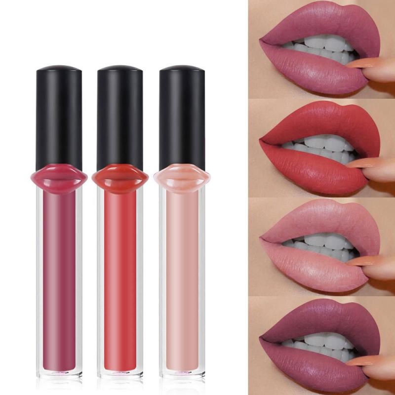 Gloss à lèvres multicolore mat, non collant, longue tenue, résistant à l'eau et à la transpiration, TSLM1