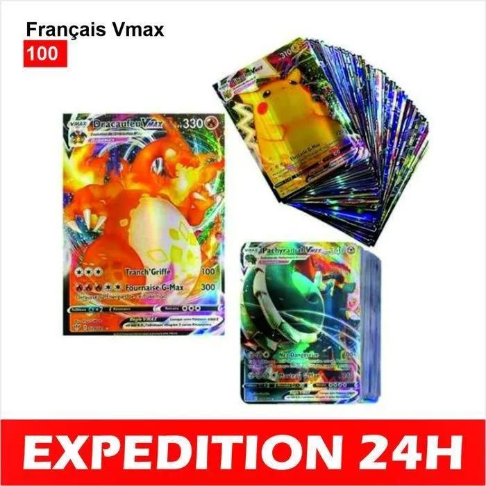 Lot de 100 Cartes Vmax en Shiny Cartes d'Échange De Carte vmax Amusantes, Cadeaux de Collection pour Enfants Non Origine