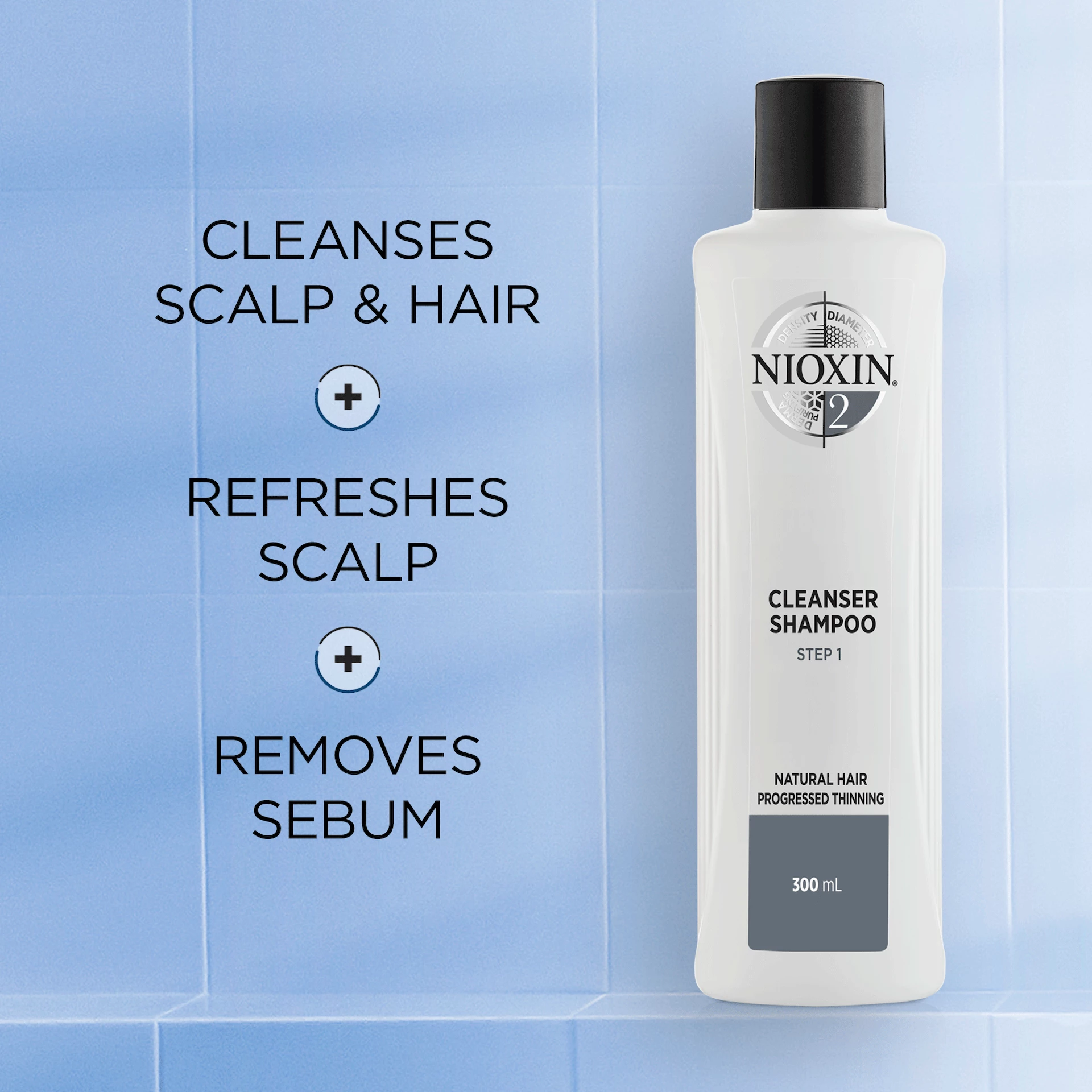 Nioxin System 2 tisztító sampon 300 ml