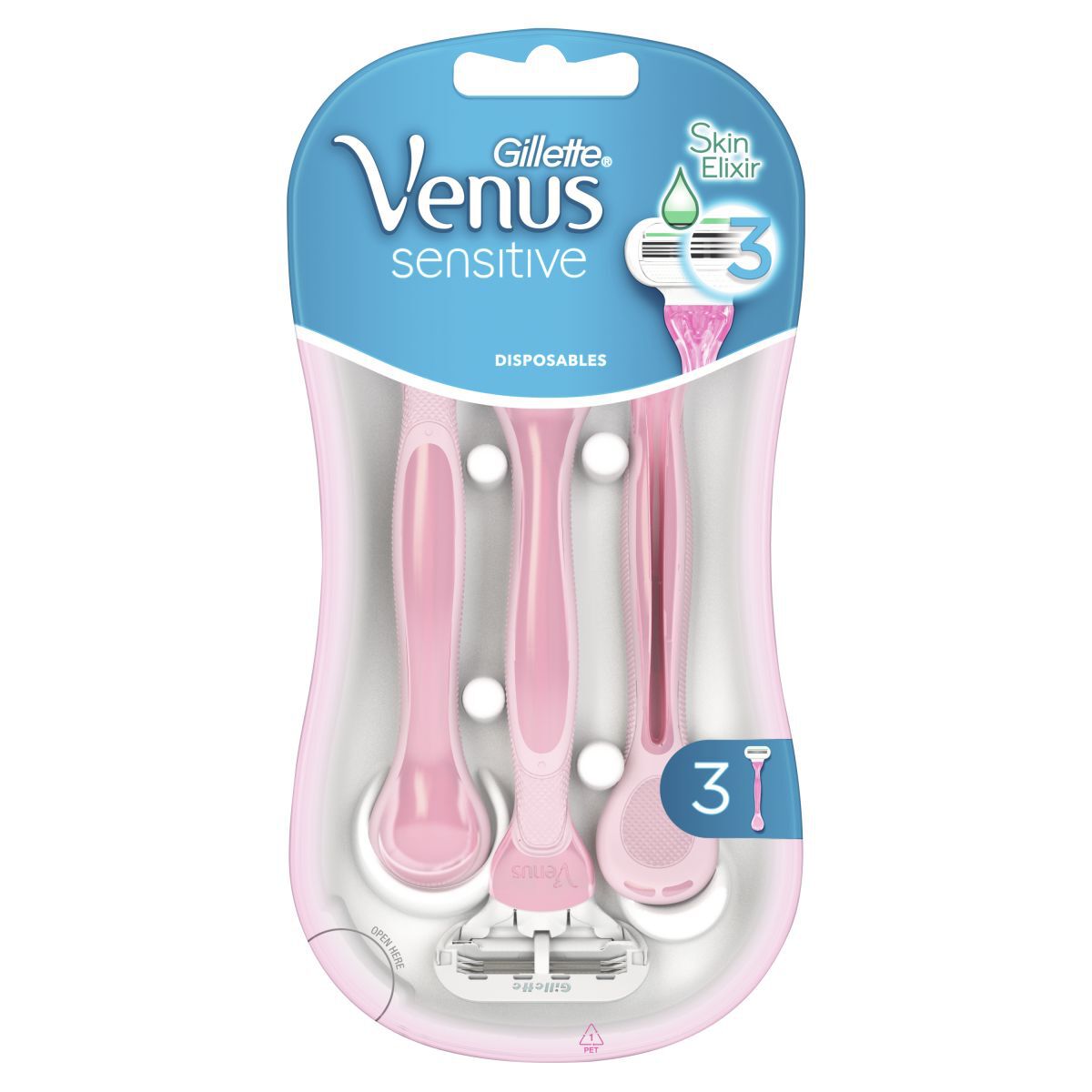 Maquinillas de afeitar Gillette Venus Sensitive para mujer, 3 unidades