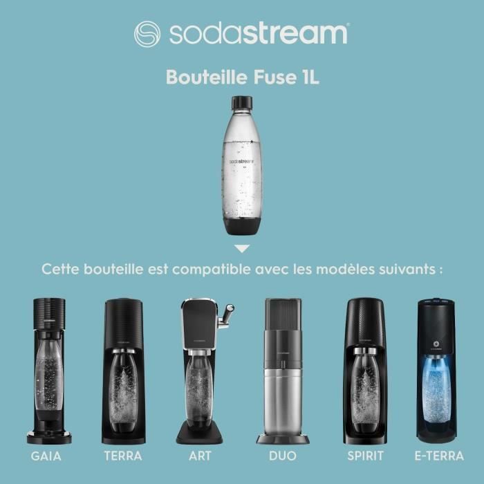 Flacone in metallo SODASTREAM FUSE - Capacità 1 litro - Lavabile in lavastoviglie