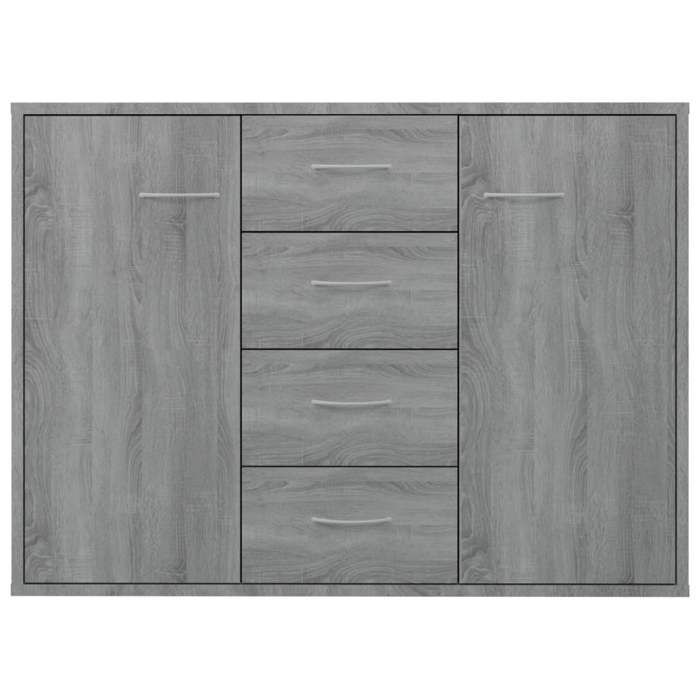 Commode/Buffet contemporain, Sonoma gris, 88x30x65 cm, Bois d'ingénierie LL0000150995
