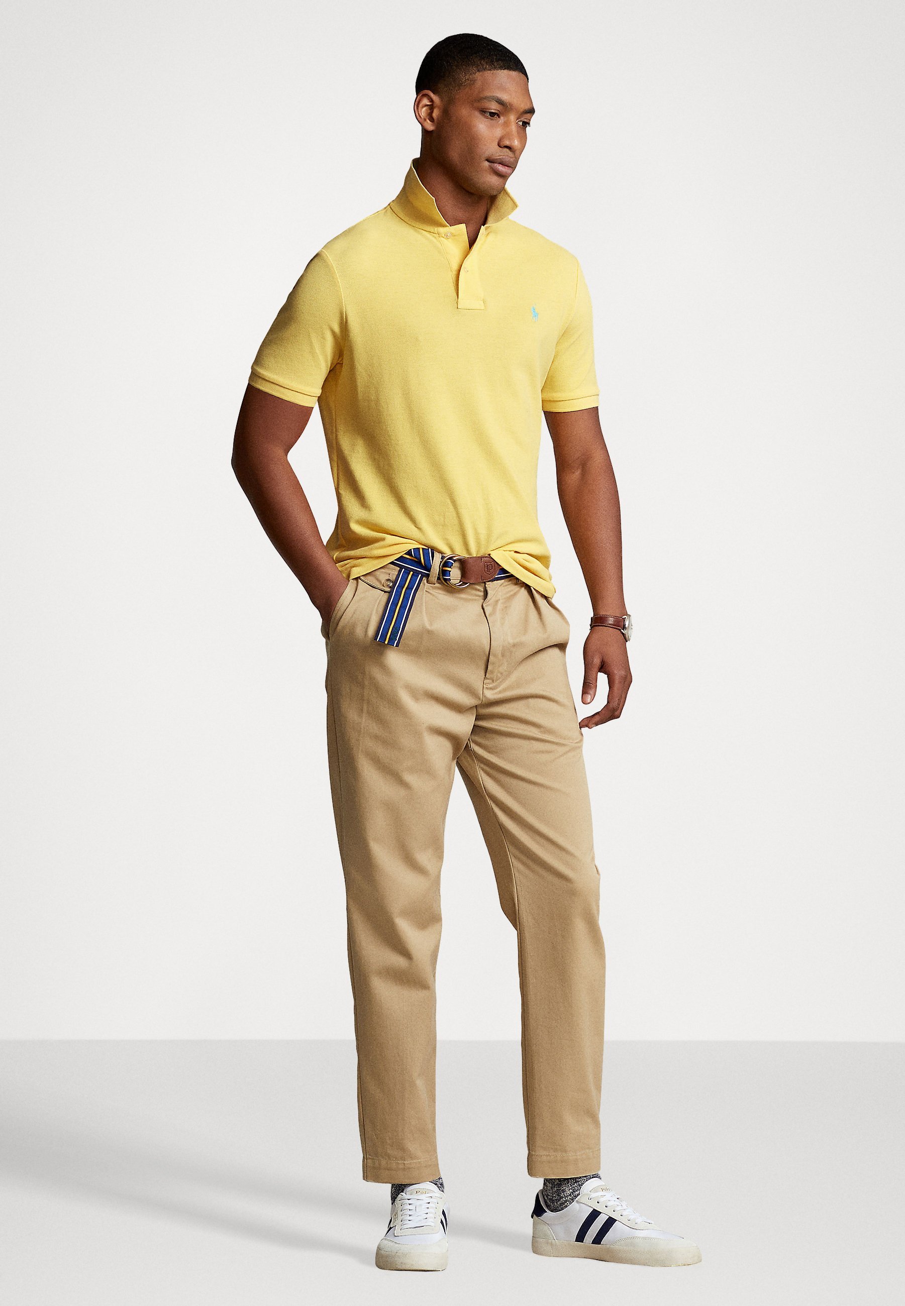 POLO SHIRT SLIM FIT - Triko s límečkem - black