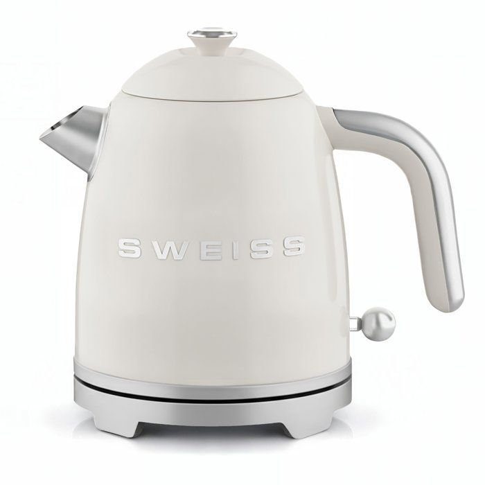 Vintage Wasserkocher – SWISS – KTS8 – 1000 W – 1 l – 360° drehbarer Sockel – Beige