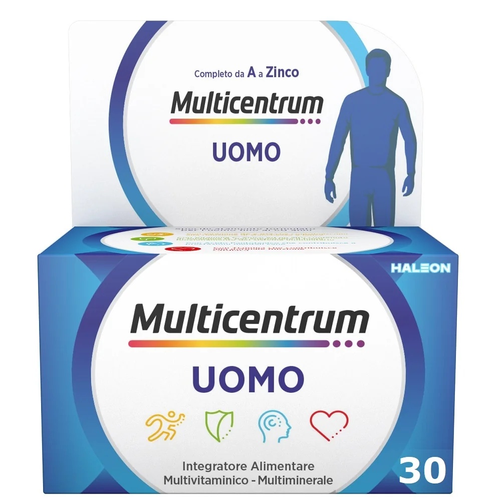 MULTICENTRUM Multicentrum Uomo 30 comprimidos, suplemento multivitamínico para homens