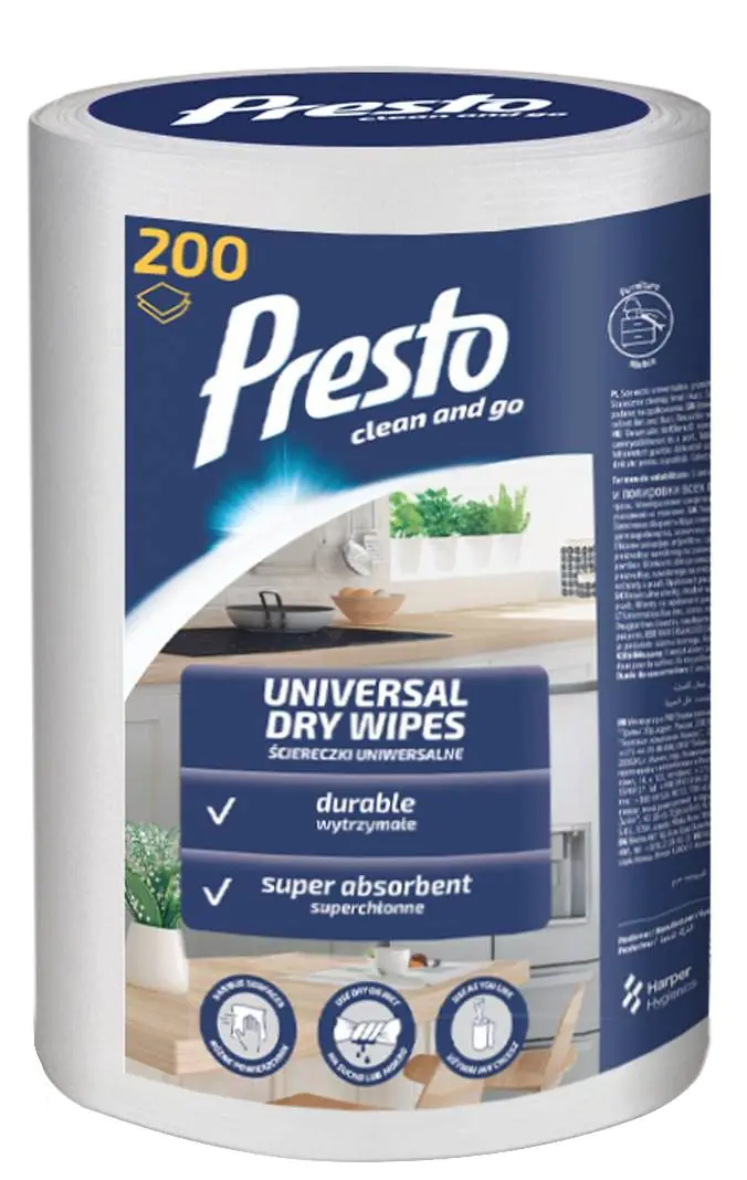 Presto Uniwersalne Suche Ściereczki w Rolce