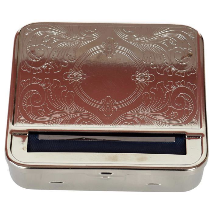 Machine à Rouler Les Cigarettes - Automatique - Métal Chromé avec Compartiment de Tabac  Idéale pour Fumeurs Voyage et Maison  L70mm