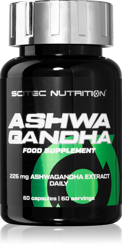 Cápsulas de suplemento alimentar à base de Ashwagandha da Scitec Nutrition