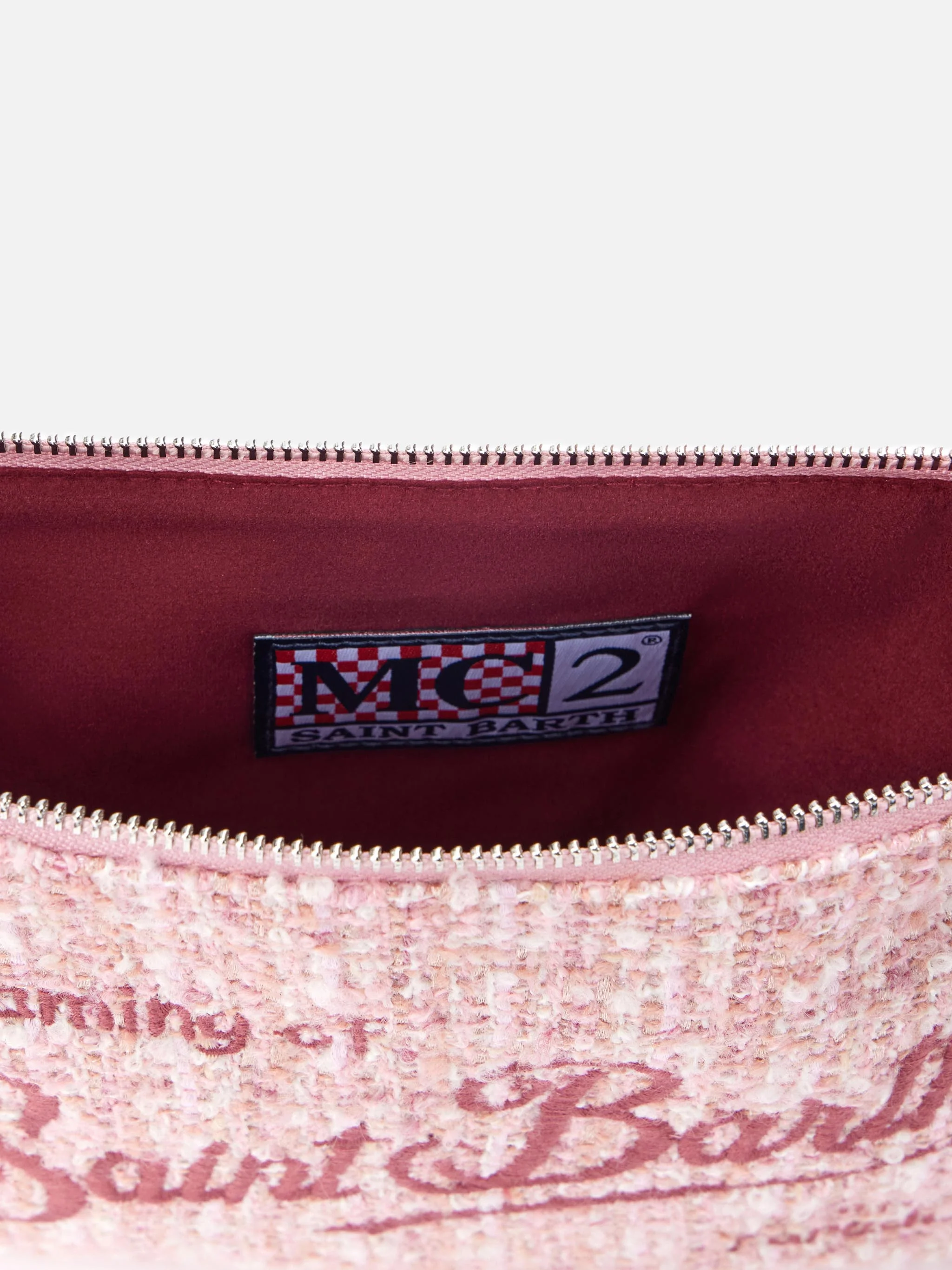 Pouch Parisienne in Tweedrosa mit Catena