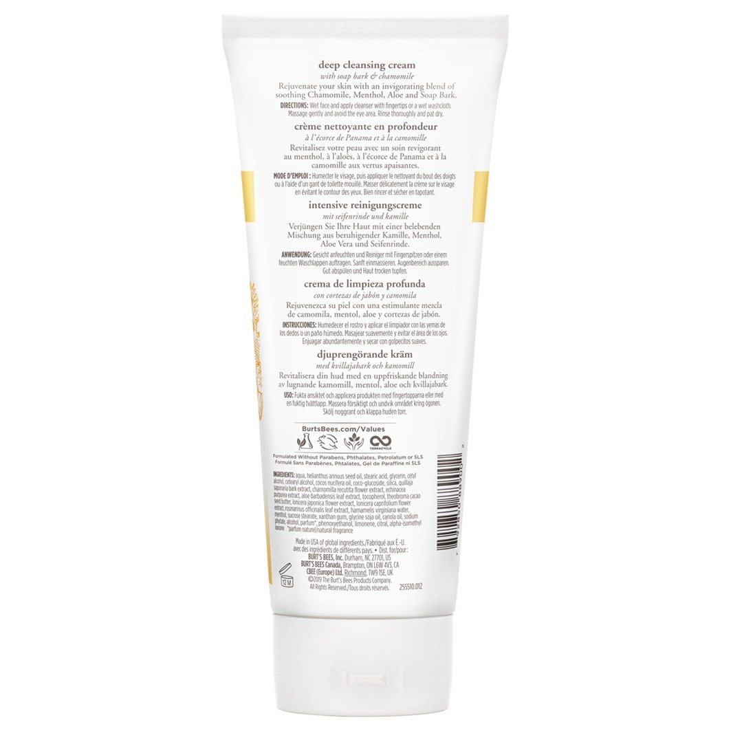 Burt's Bees Schuimende Gezichtsreinigingszeep met Schors en Kamille – Diep Reinigende Crème – 170 g