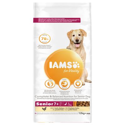 12 kg IAMS for Vitality droog hondenvoer - 7% korting!*