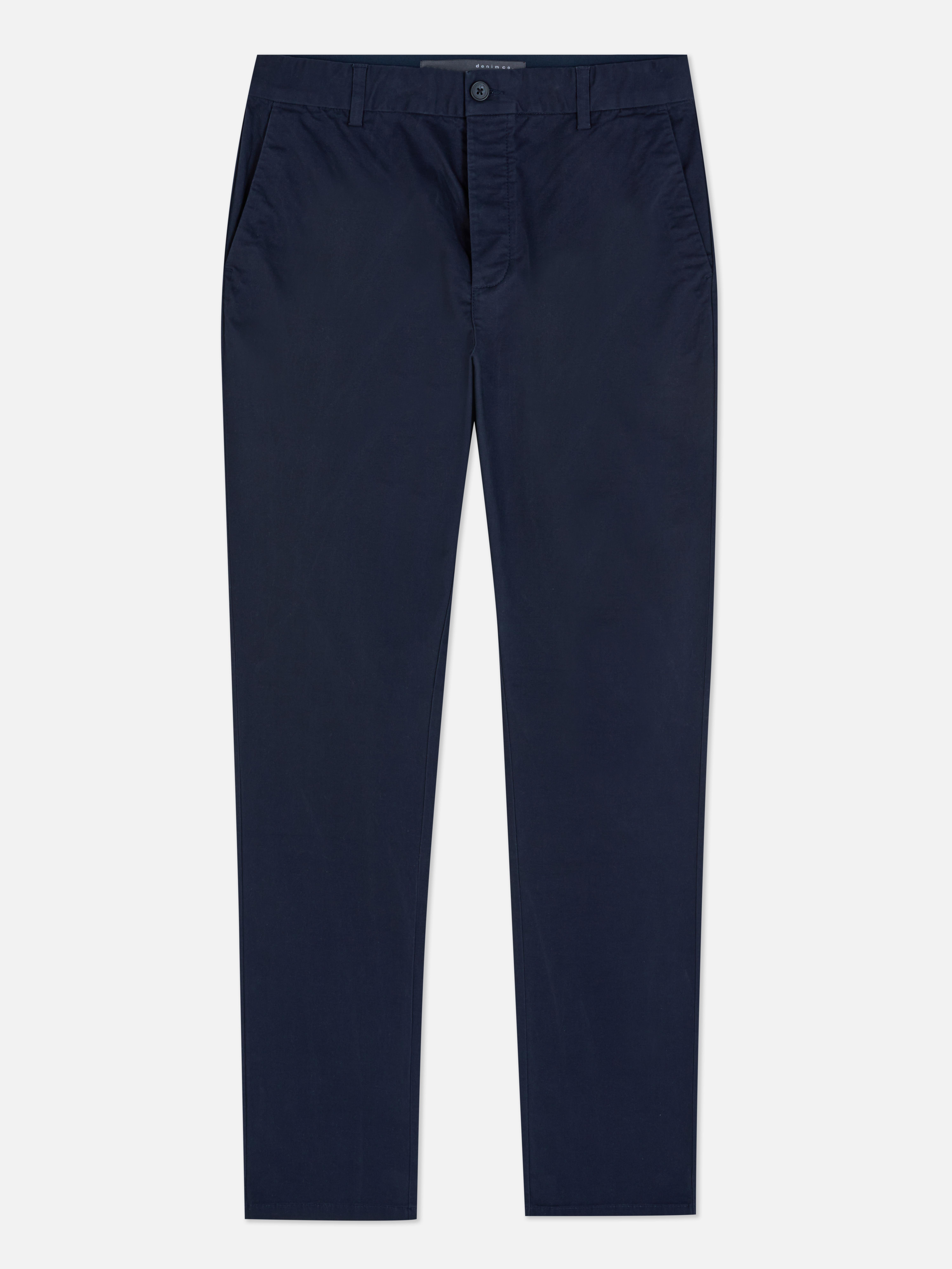 Chino slim fit cu elastic. Oferă ținutei tale o notă casual-chic cu acești pantaloni slim fit.