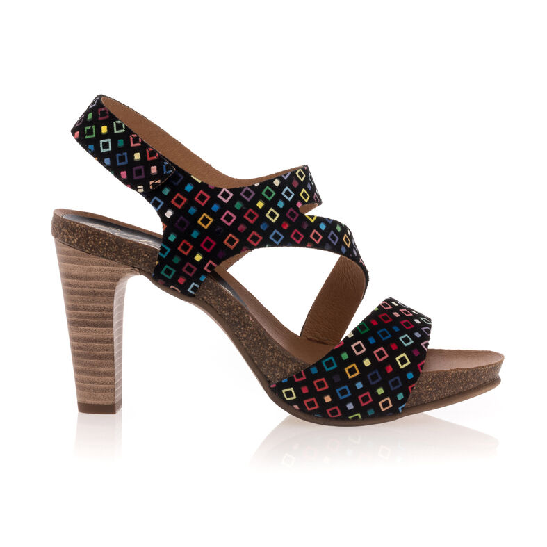 Mehrfarbige Damen-Sandalen / Zehenfreie Schuhe