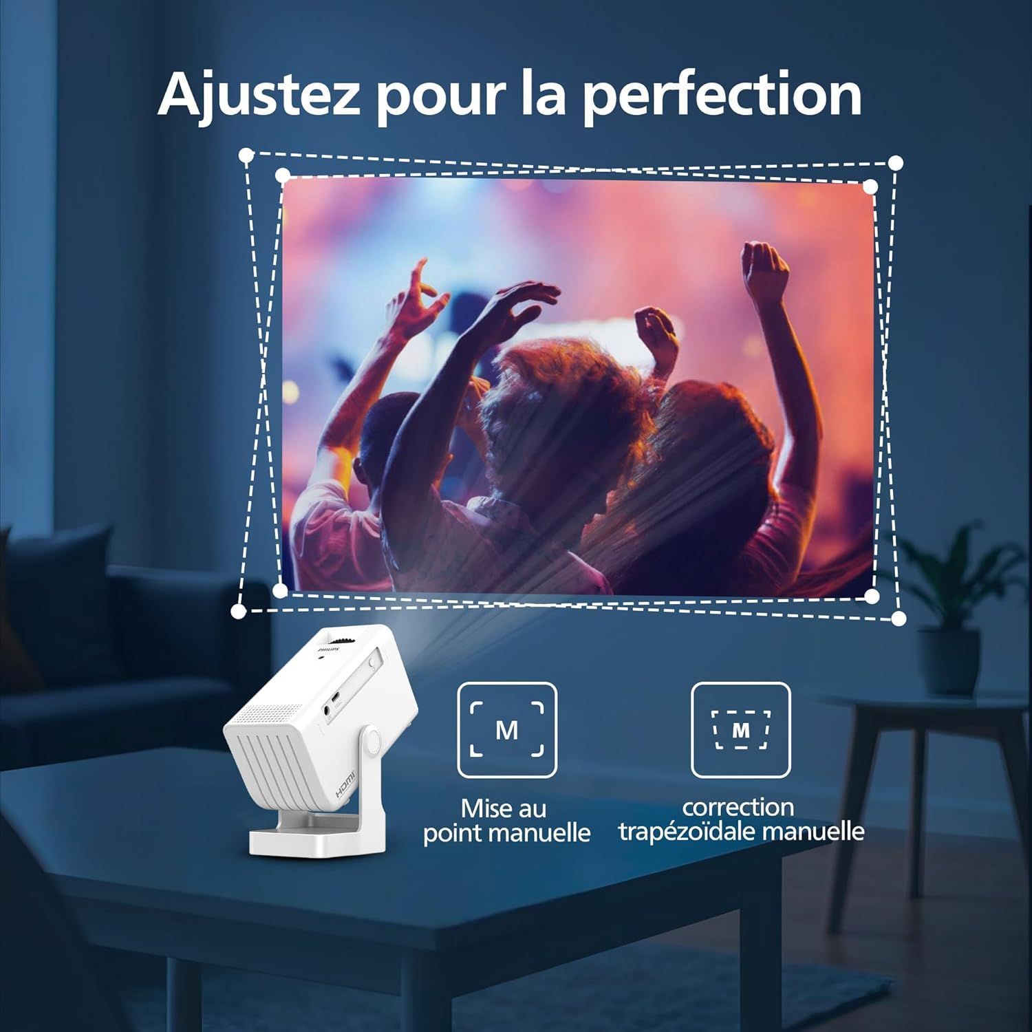 Videoprojektor – PHILIPS – NeoPix 140 – HD 720p – LED – WLAN – Weiß
