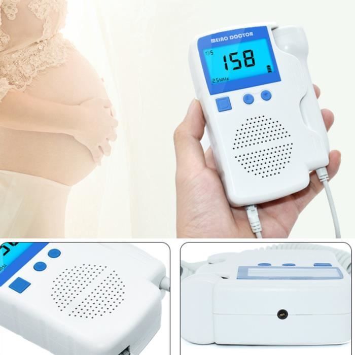 1 Pc affichage LCD Doppler foetal 3.0 MHZ moniteur cardiaque enceinte pour nourrisson   BABY PHONE - ECOUTE BEBE