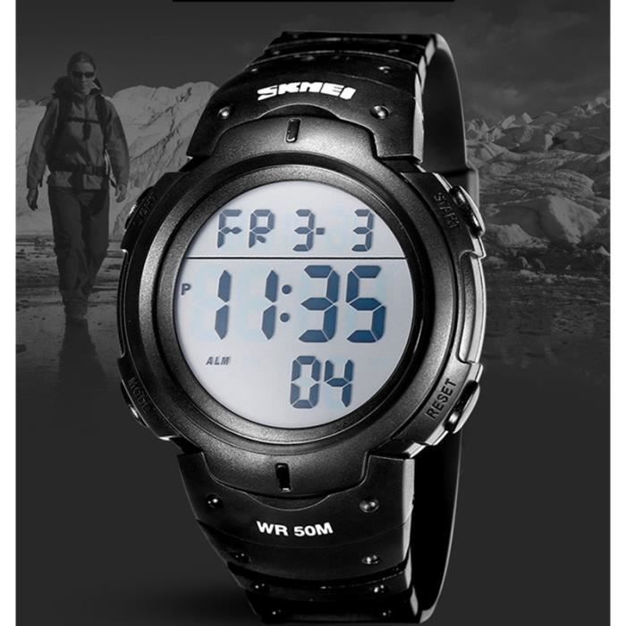 Reloj deportivo digital para hombre SHARPHY, color negro.