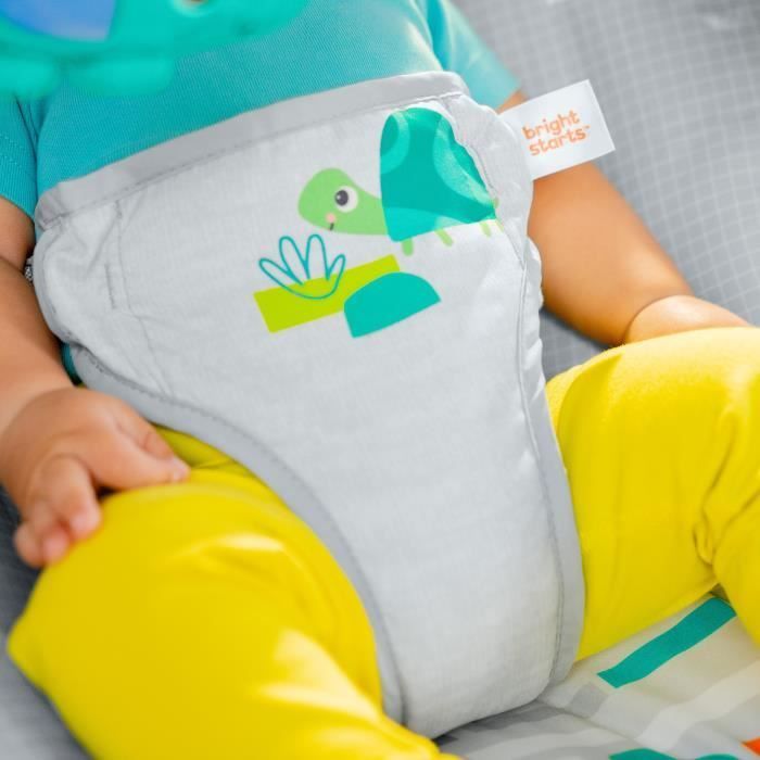 BRIGHT STARTS Baby Bouncer Animals, Soothing Vibrations, Activity Arch with Interactive Toys, Baby Gift