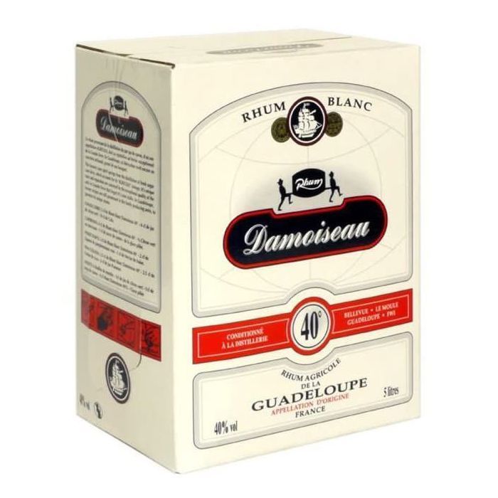 Damoiseau Rum – Weißer Agrarrum – Guadeloupe – 40 % Vol. – 5-Liter-Bag-in-Box