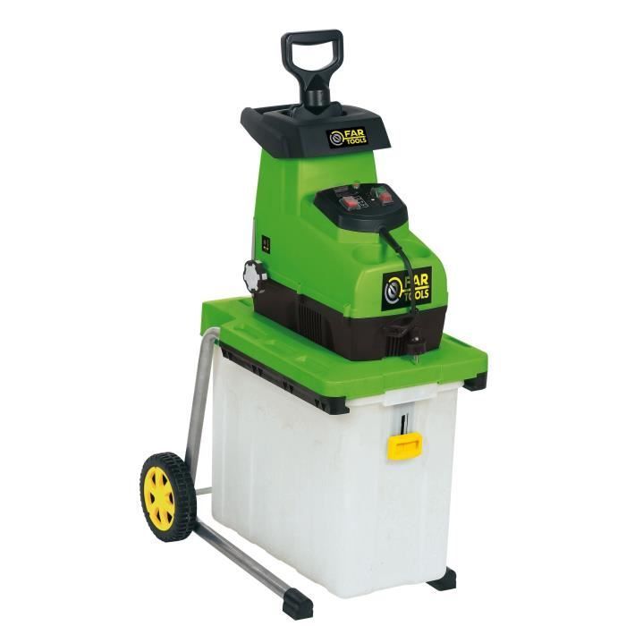 FARTOOLS PRO Biotrituratore da giardino - BV2800 - 2800W - Contenitore di raccolta da 60L - Diametro massimo di taglio 44mm