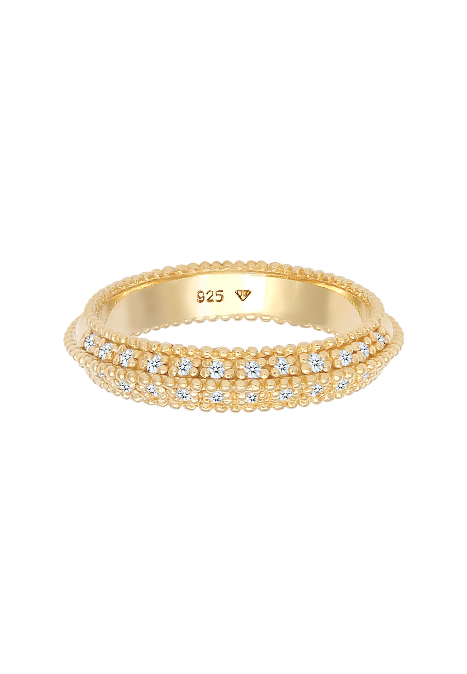 Elli DIAMONDS Bague de fiançailles pour dames (0,12 ct.) en argent sterling 925