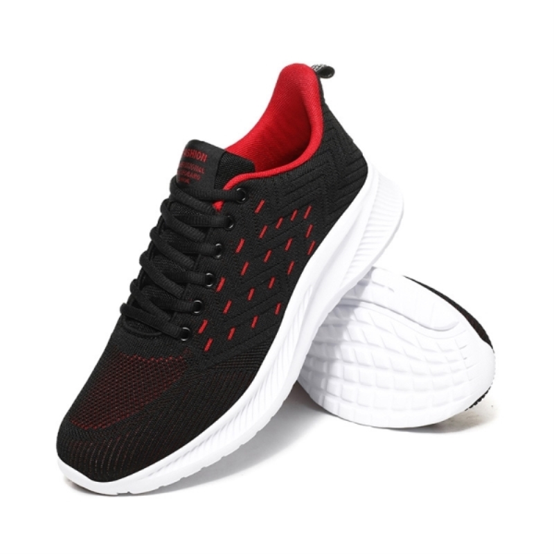 Zapatillas deportivas casuales de malla con suela suave, transpirables y ligeras, estilo Flying Woven Running Shoes Hombre Zapatos Casuales