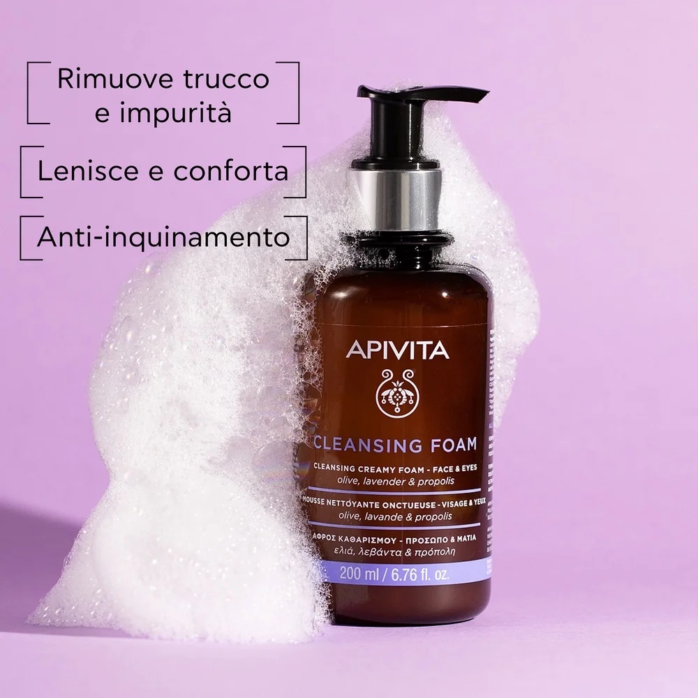 APIVITA Apivita Reinigingsschuim voor gezicht en ogen 200 ml / 20 romige reinigingsschuimen