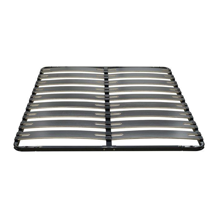 Base de cama de láminas de 140 x 190 cm - 2 x 9 láminas - Antideslizante - Sin patas - Negra - MONTIANO de YSMÉE