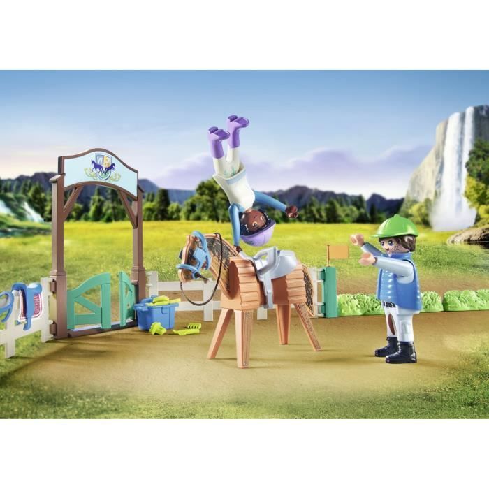 PLAYMOBIL 71637 Pista de equitación, Caballos de la cascada, 67 piezas, A partir de 5 años
