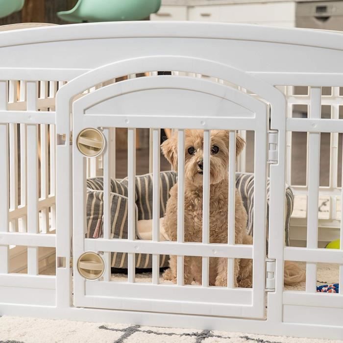 Iris Ohyama Puppy Speelbox / Hondenren, Modulair, Weerbestendig, voor Honden - Pet Circle - CI-604E, Wit