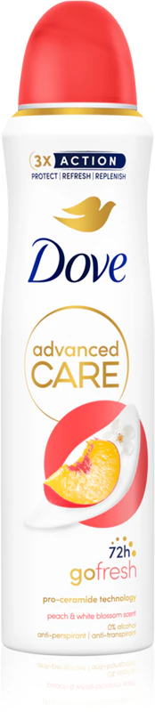 Desodorante spray Dove Advanced Care Go Fresh Pêssego e Flor Branca