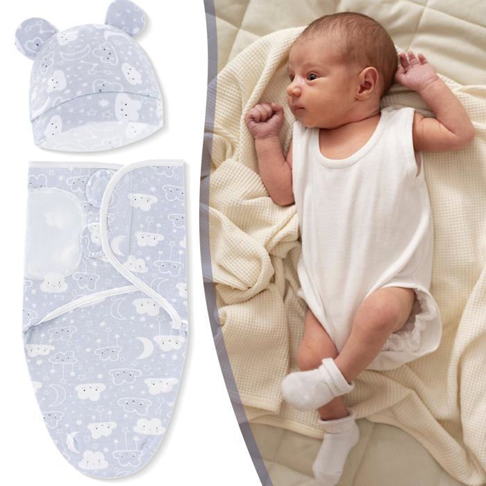 Baby-Puckdecke 0–6 Monate, 100 % Baumwolle, Grau – Für Neugeborene (Jungen/Mädchen) – Babypflege