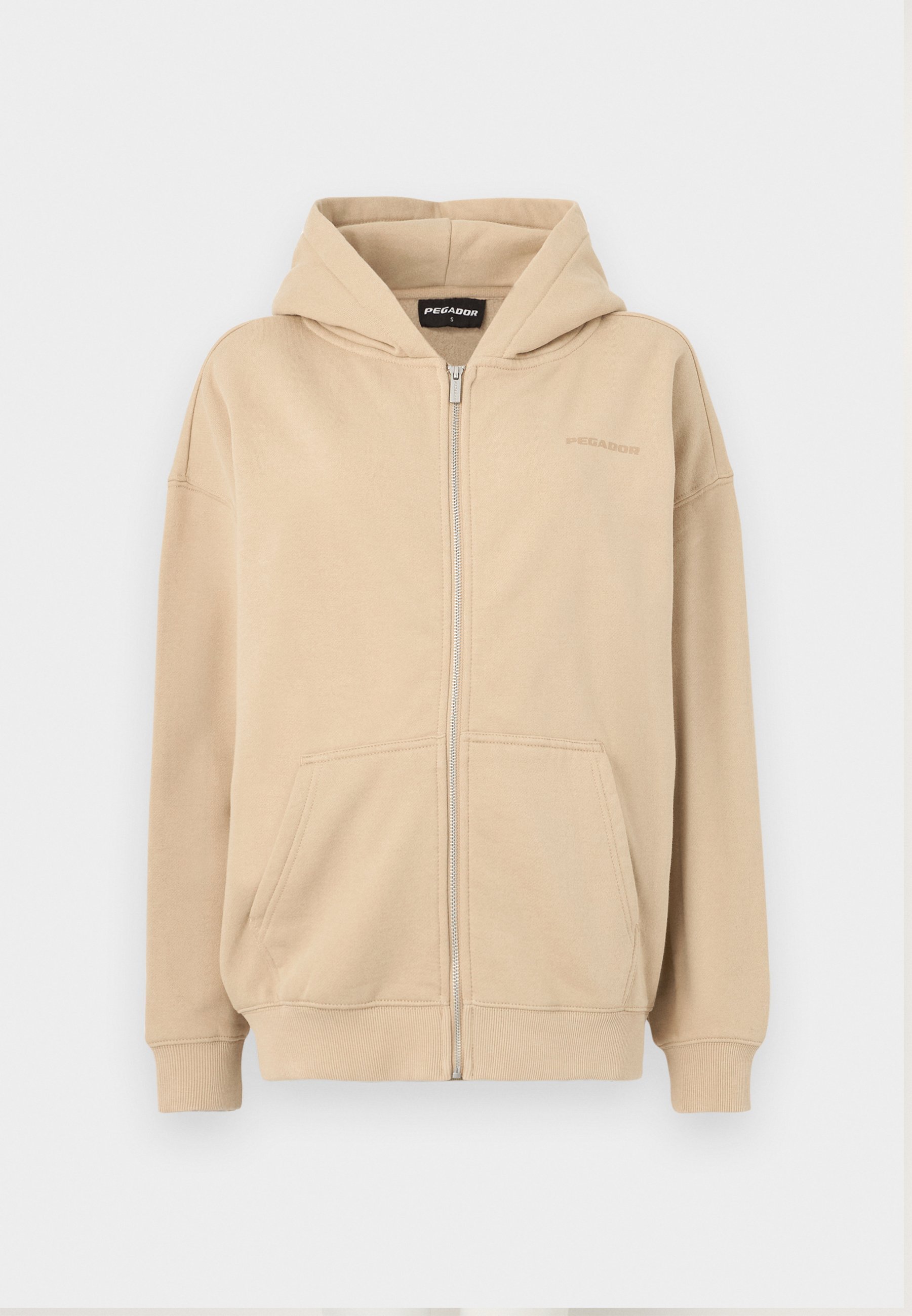 Sweat-shirt zippé Pegador RAMIRA OVERSIZED - coloris cappuccino délavé