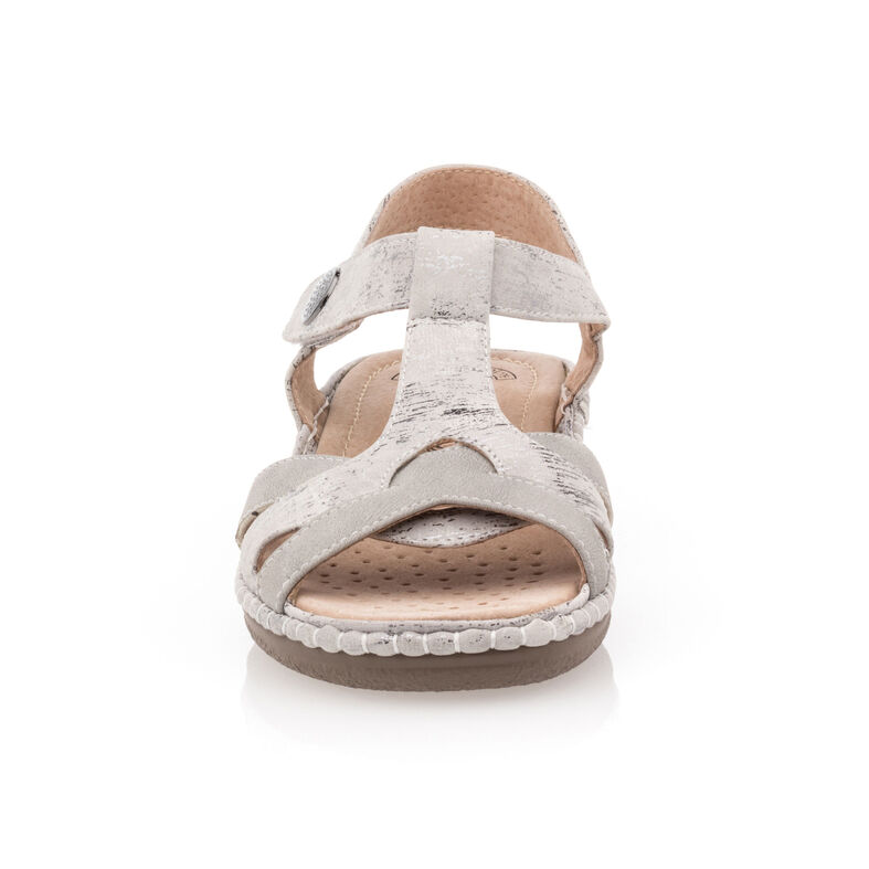 Sandalias grises para mujer / Zapatos de punta abierta