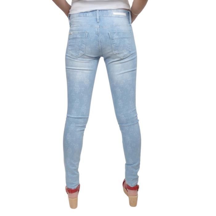 Pantalones vaqueros de mujer - TIFFOSI - Ajustados - Azul claro - Tiro medio - 98% algodón