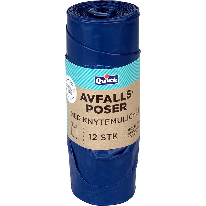 Snelafvalzakken, 12 stuks, 25 liter recyclingzak