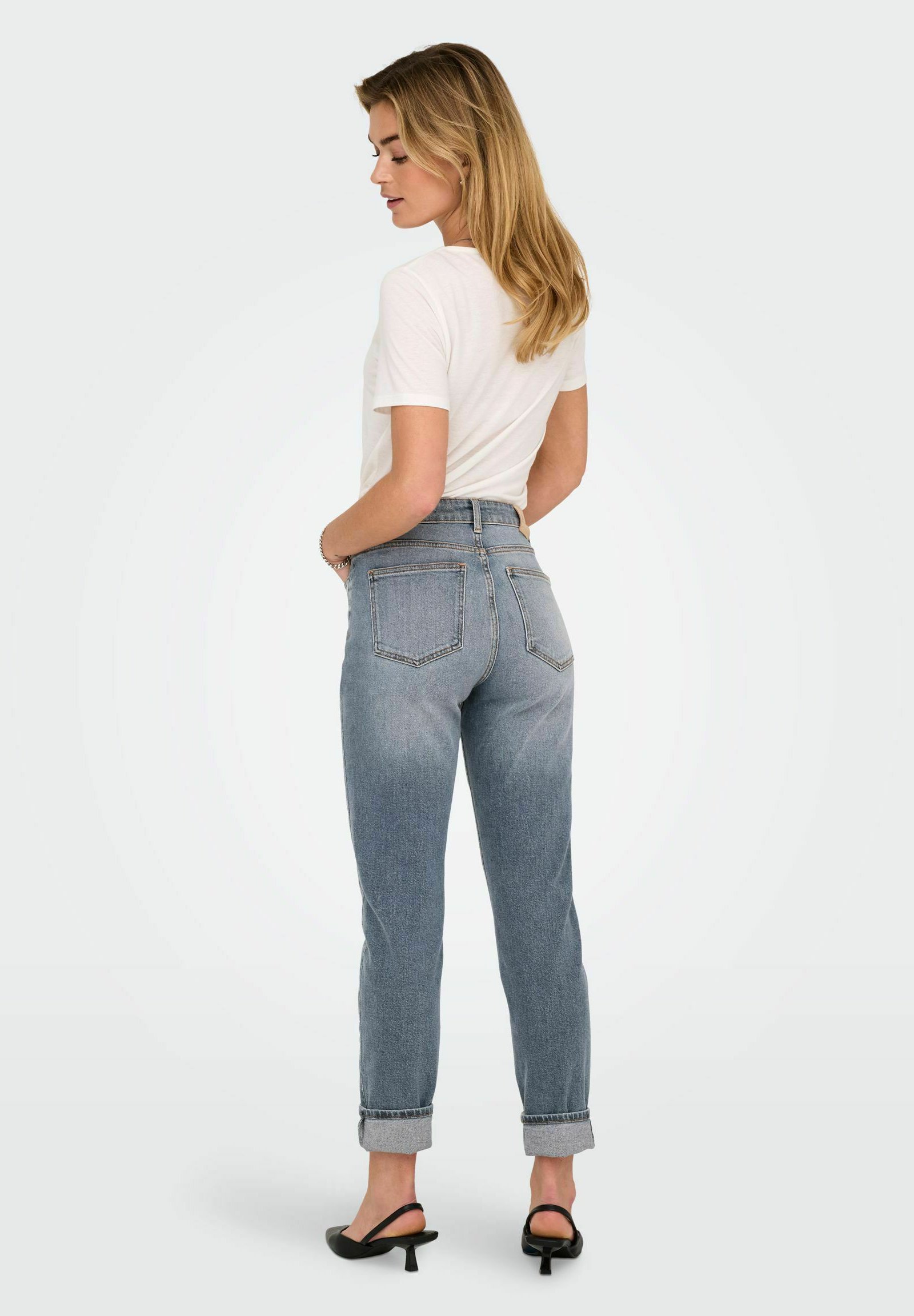 ONLY ONLEMILY HOHE TAILLE - Džínsy slim fit - special blue grey denim