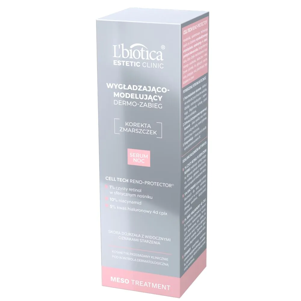 L'biotica Estetic Clinic Meso Treatment Wygładzająco-Modelujący Dermo-Zabieg Serum na noc