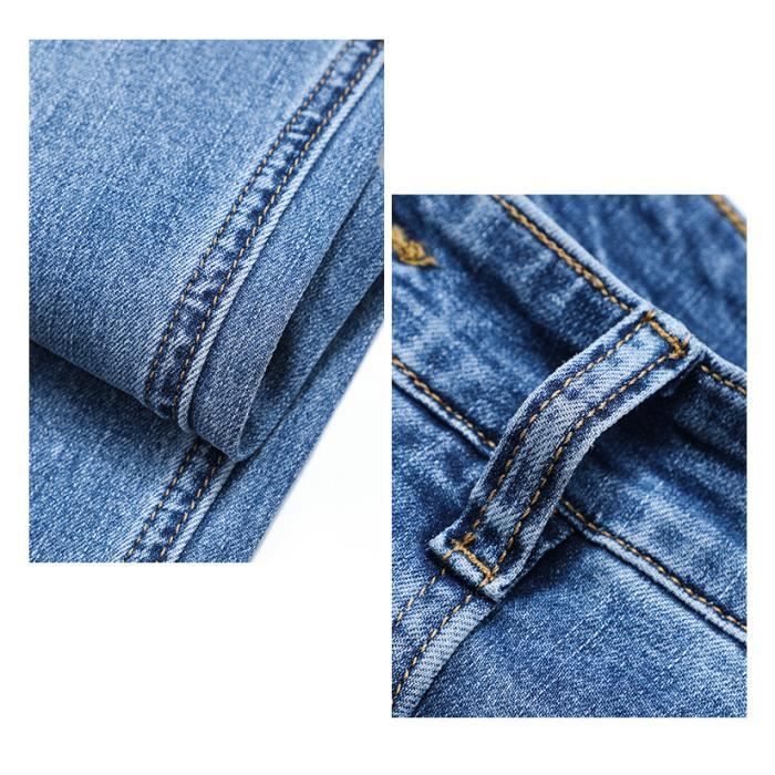 Men's Stretch Business Jeans, Straight Leg, Casual 5-Pocket Denim Trousers, Washed Effect - Girs