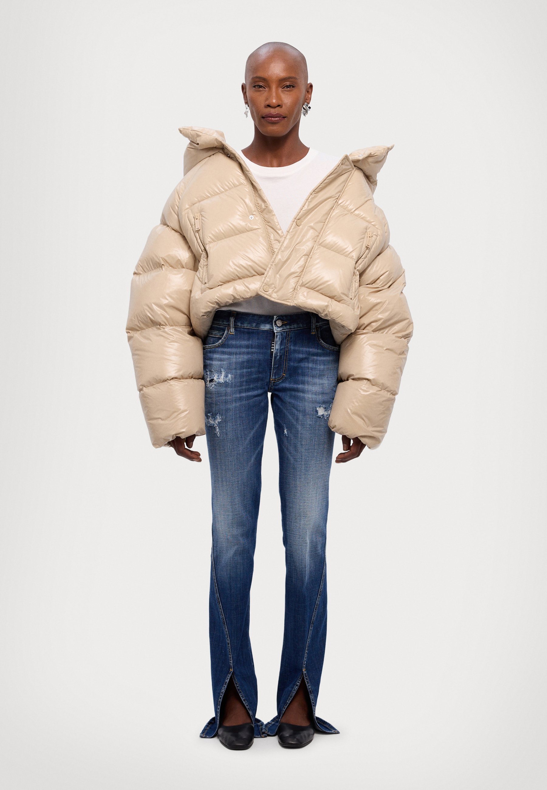 DSQUARED2 ICON PUFFER KABAN - Donsjack - beige