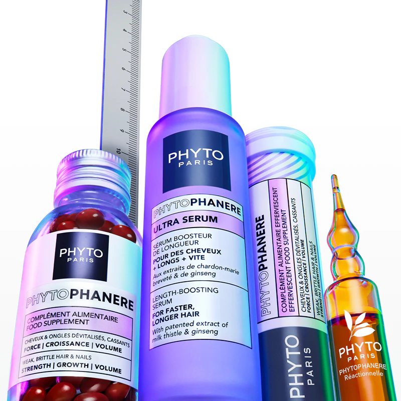 Phyto PhytoPhanere Ultra Sérum para crescimento e fortalecimento dos folículos capilares.