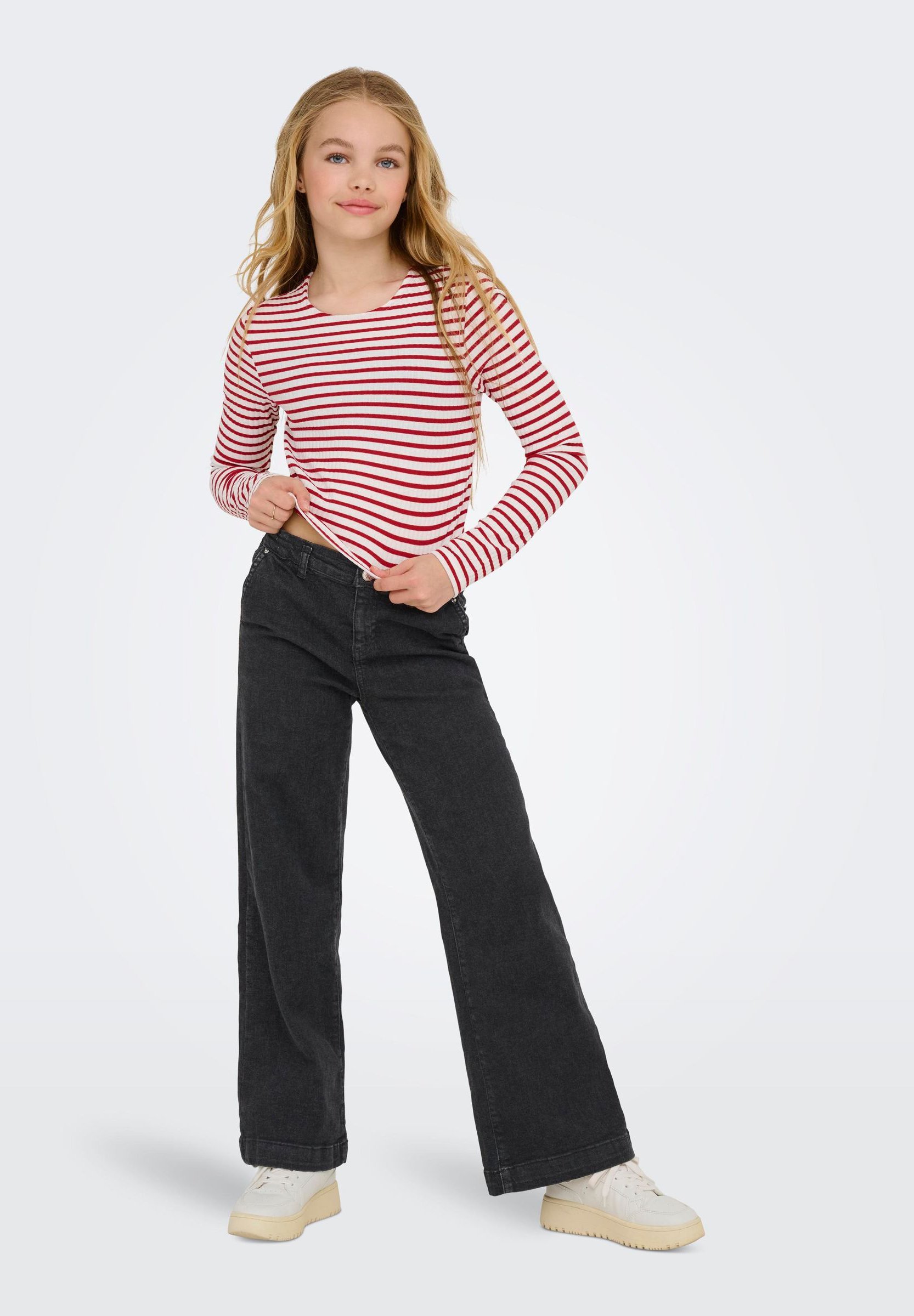 UNIQUEMENT POUR FILLES - Jeans évasés - denim noir