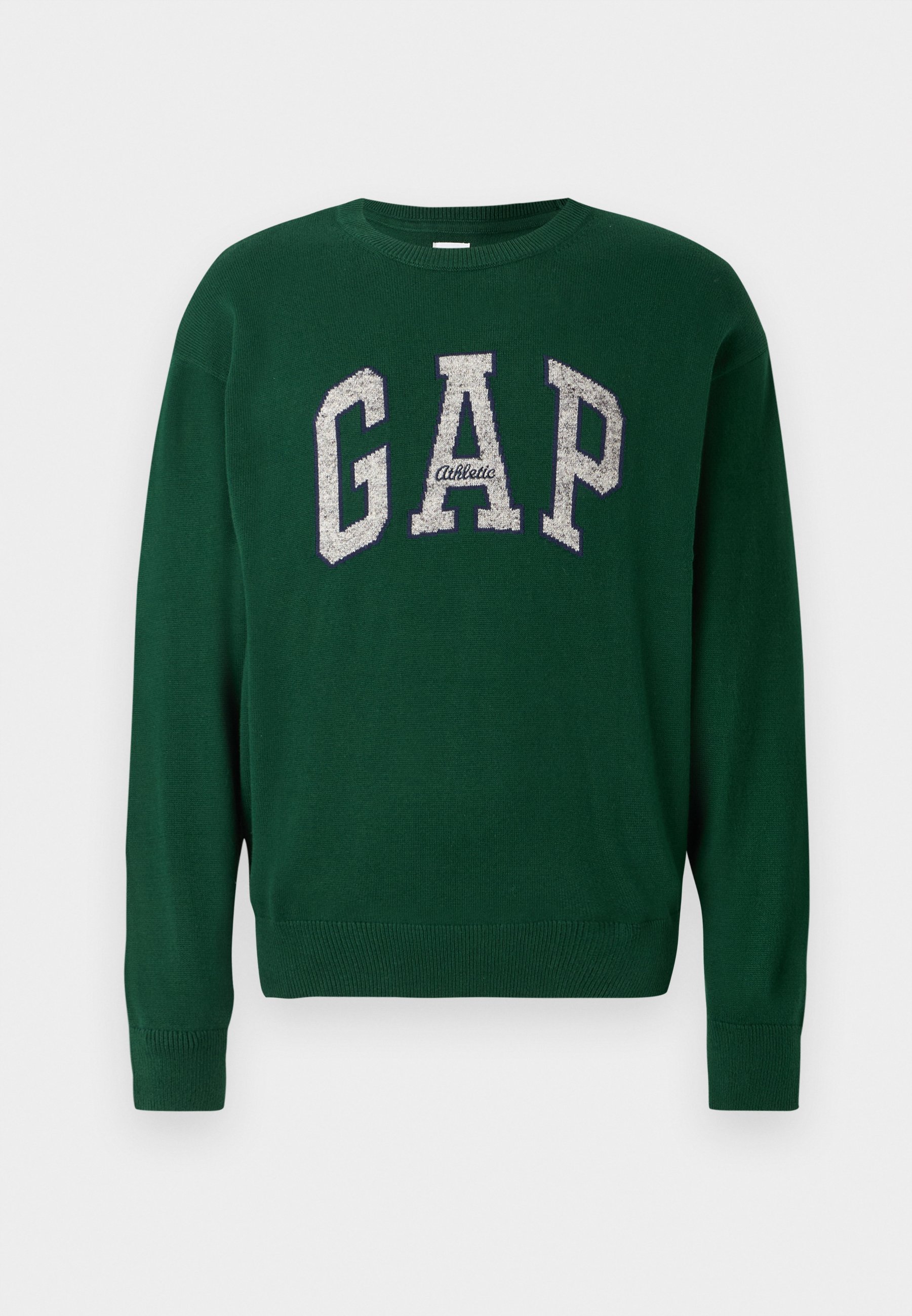 GAP ATHLETIC INTARSIA CREW - Megztinis - evergreen glamour