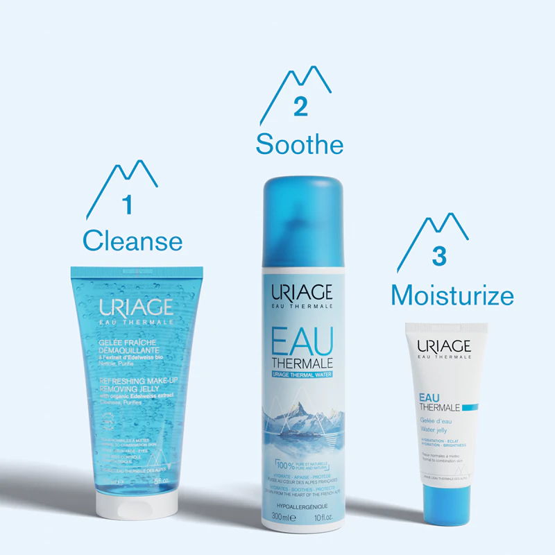 Uriage Eau Thermale Make-Up Removing Jelly osvěžující a čistící gel pro mastnou a smíšenou pleť