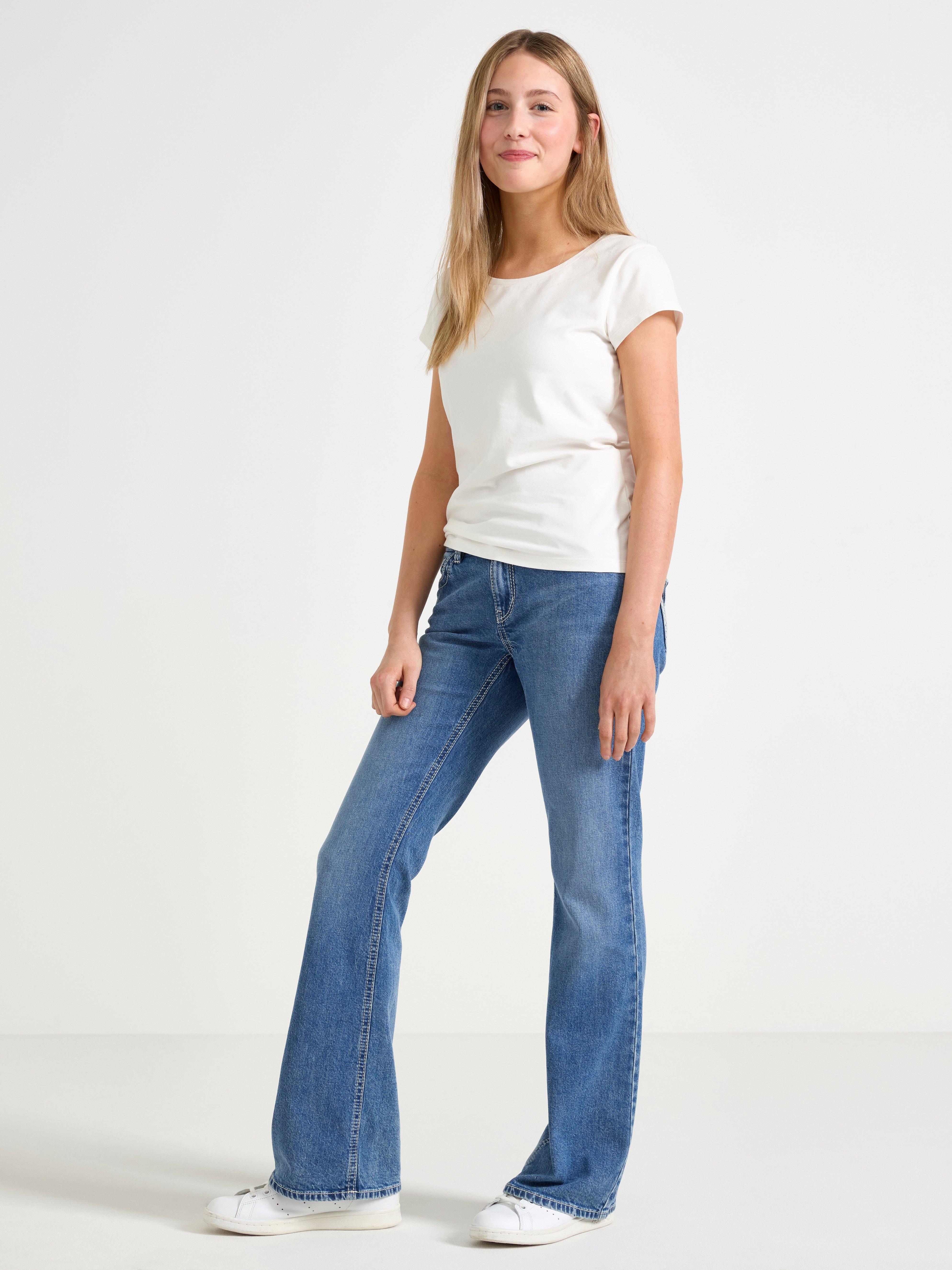 Calça jeans flare FREJA em denim